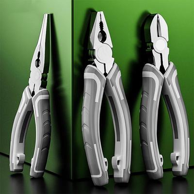 Pinces diagonales multifonctions, pinces à bec effilé, coupe-fils universels, outils professionnels pour électricien, pinces à fil