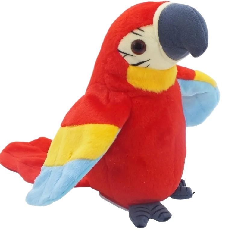 Talking Macaw Parrot Repeat What You Say Stuffed Animal Plush Toy Electronic Record Animated Bird Speaking Parrot Pet Plush Toys