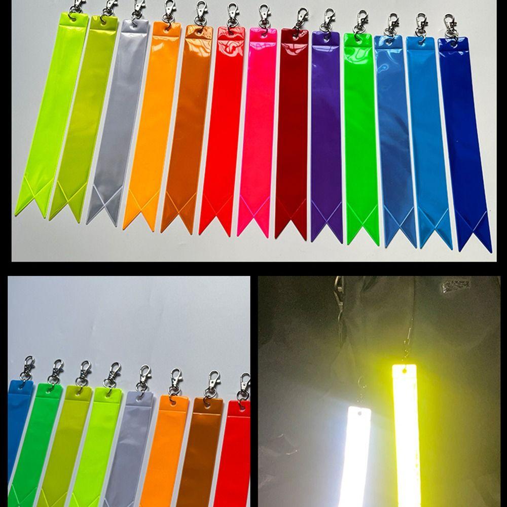 10Pcs Waterproof Car Reflective Keychain Soft PVC DIY Car Keyrings  Auto Decoration