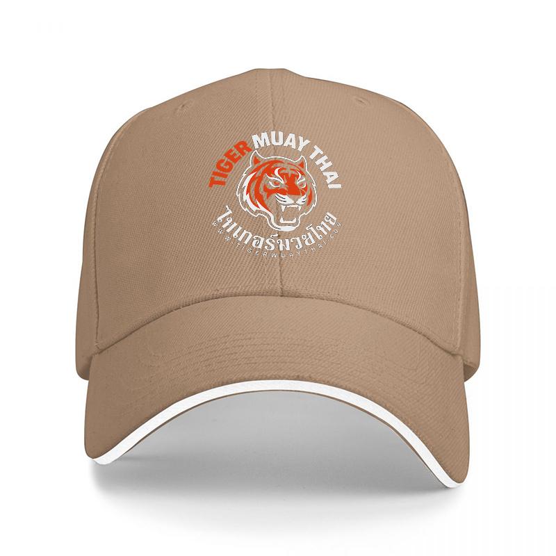 Tiger Muay Thai Baseball Cap with Bold Tiger Logo and White Trim Design for Martial Arts Enthusiasts and Fitness Fans