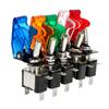 Car Boat Truck Led Lighted Toggle Switch with Aircraft Flip Safety Up Cap Cover