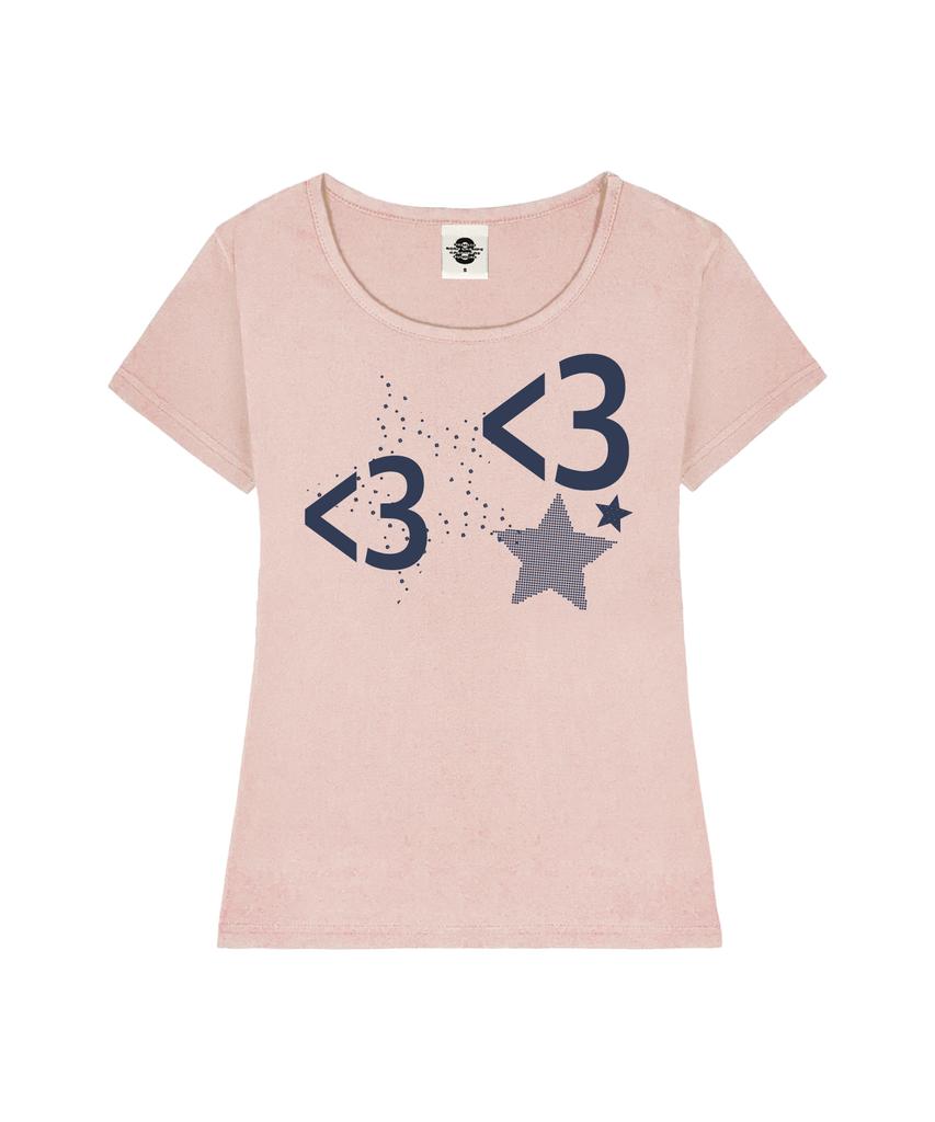 PRIMATE Heart To Women'S U-Neck Slim Fit Short Sleeve T-Shirt 6 Colors