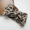 Soft Cross Headband High Elasticity Turban Headwrap Leopard Print Headband  Winter Season