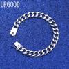 925 Sterling Silver Fashion Jewelry 10mm Side Chain Bracelet