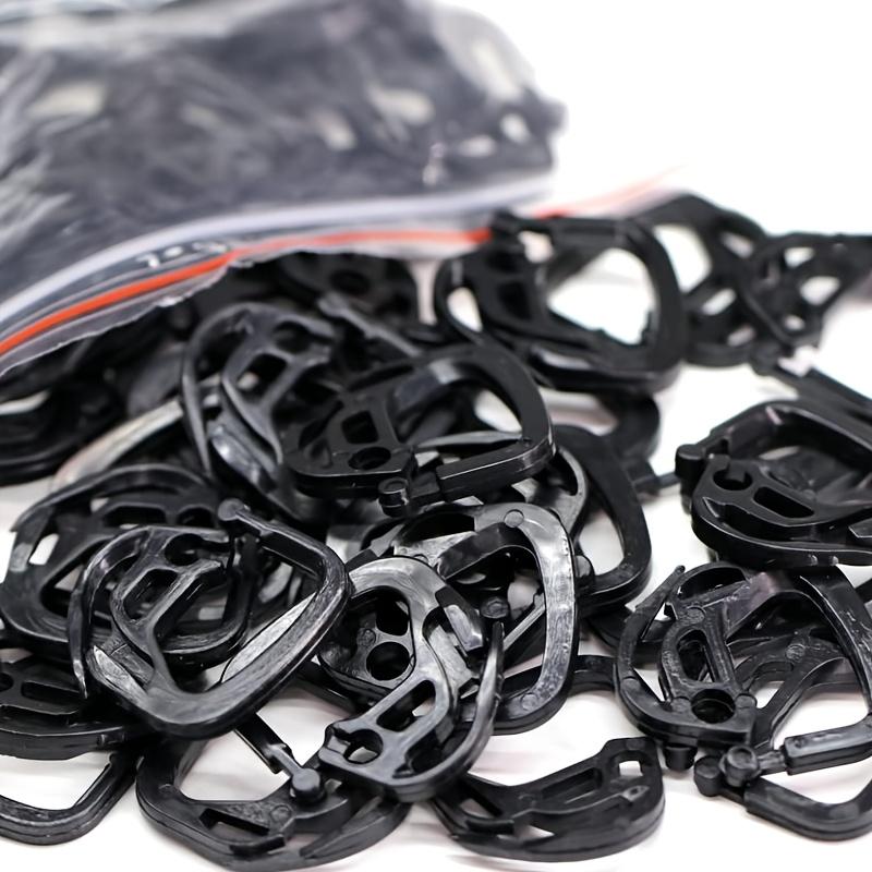 Durable Black Plastic Sunshade Cloth Clips, Easy-to-Use Lock Clips for Greenhouse Shade, Agriculture, Outdoor Canopy, Curtains, Patio, Balcony