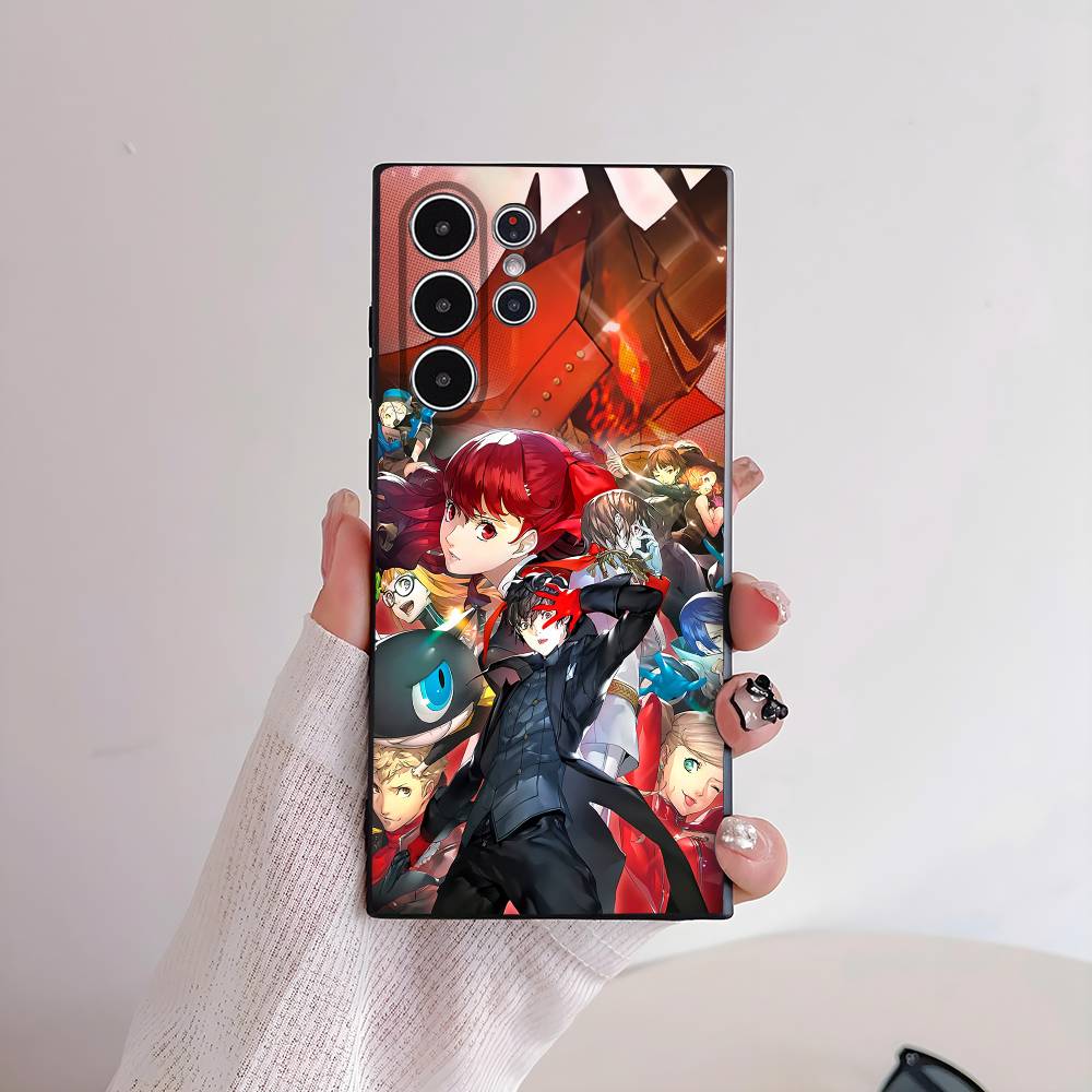 P-Persona 5 COOL Anime Phone Case for Samsung S Series S21 S22 S23 S24 S25 FE Plus Ultra TPU Soft To Skin-friendly Case