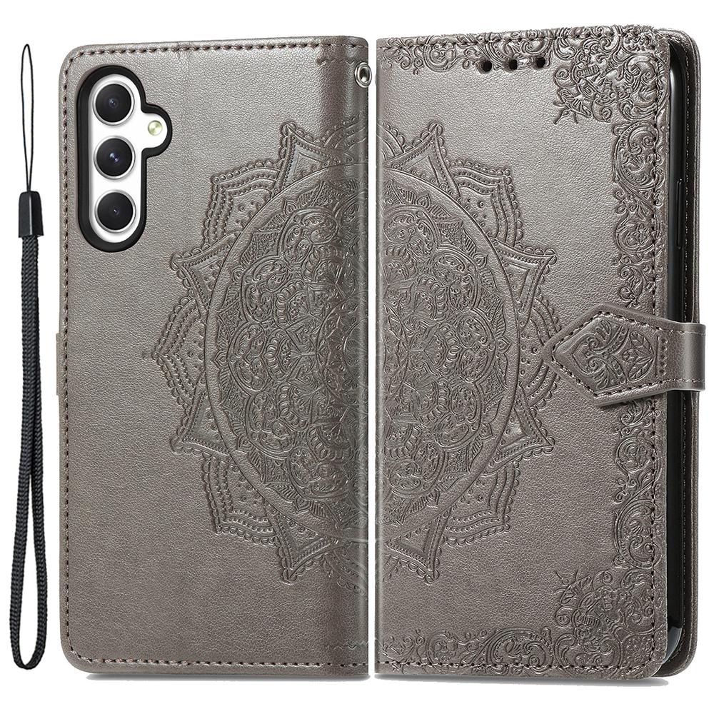 For Samsung Galaxy A35 5G Case Embossed Mandala Floral PU Leather+TPU Phone Cover