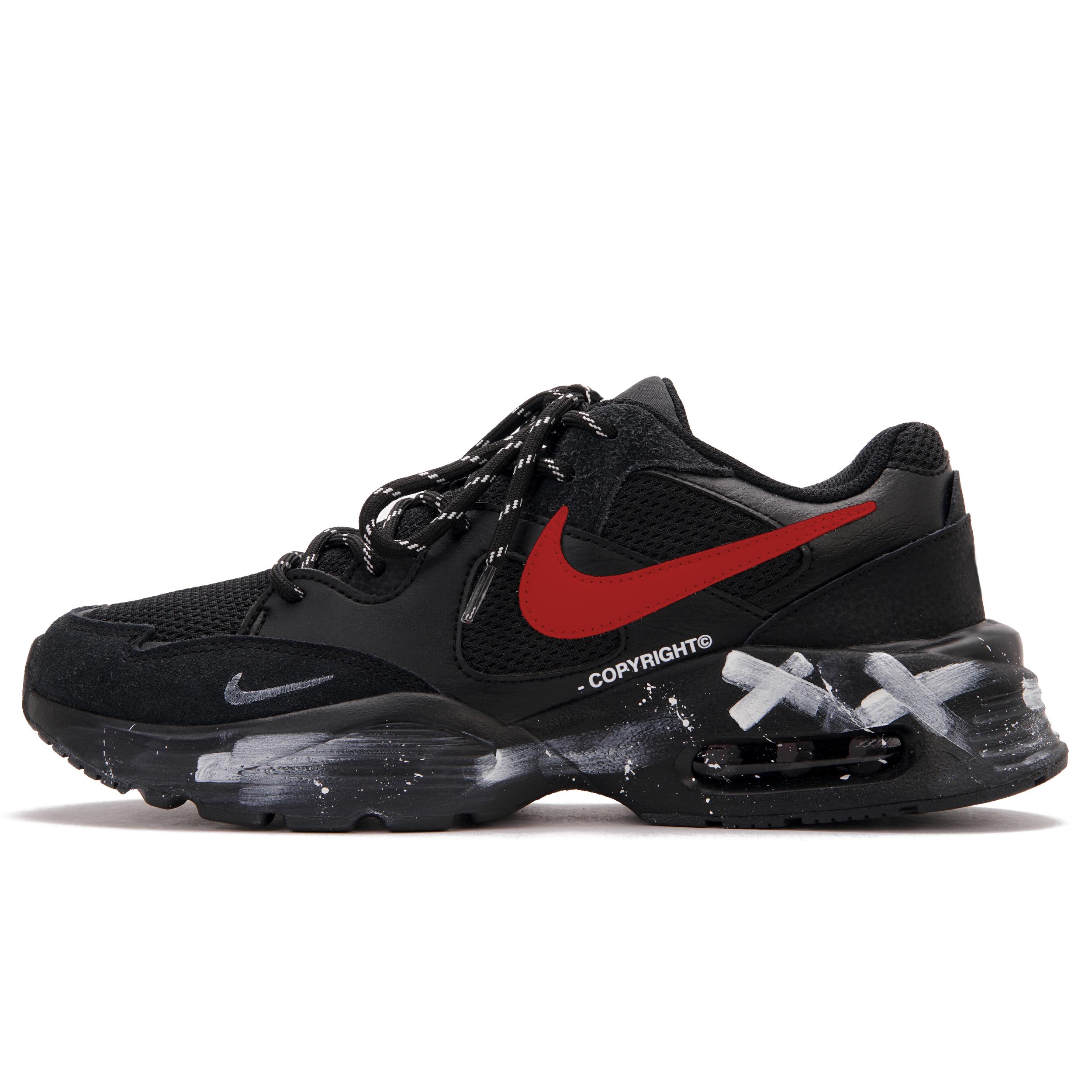 

Nike Air Max Fusion Low top Running Shoes Men s Black Red CJ1670-001(Team734-E) 43
