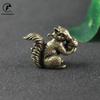 Vintage Brass Squirrel Pine Nuts Ornaments Home Decor Accessories Copper Animal Figurines Incense Burner Car Key Chains Pendants