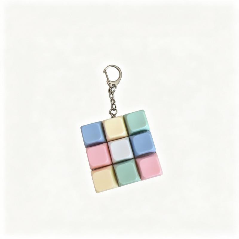 Cute Pastel Keyboard Fidget Keychain Clickable Buttons Fun Stress Relief Toy Ideal Holiday Gift for Kids Adults Office Staff