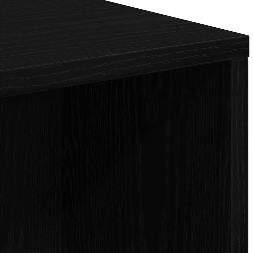 Bookshelf Black Oak Look 50 x 25 x 102 cm