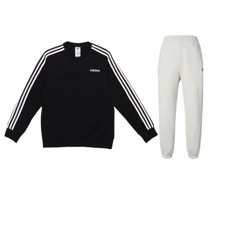 

Adidas Пуловер тренировочный длинный рукав зауженные брюки повседневный спортивный комплект унисекс комплекты IV7602+-DQ3083