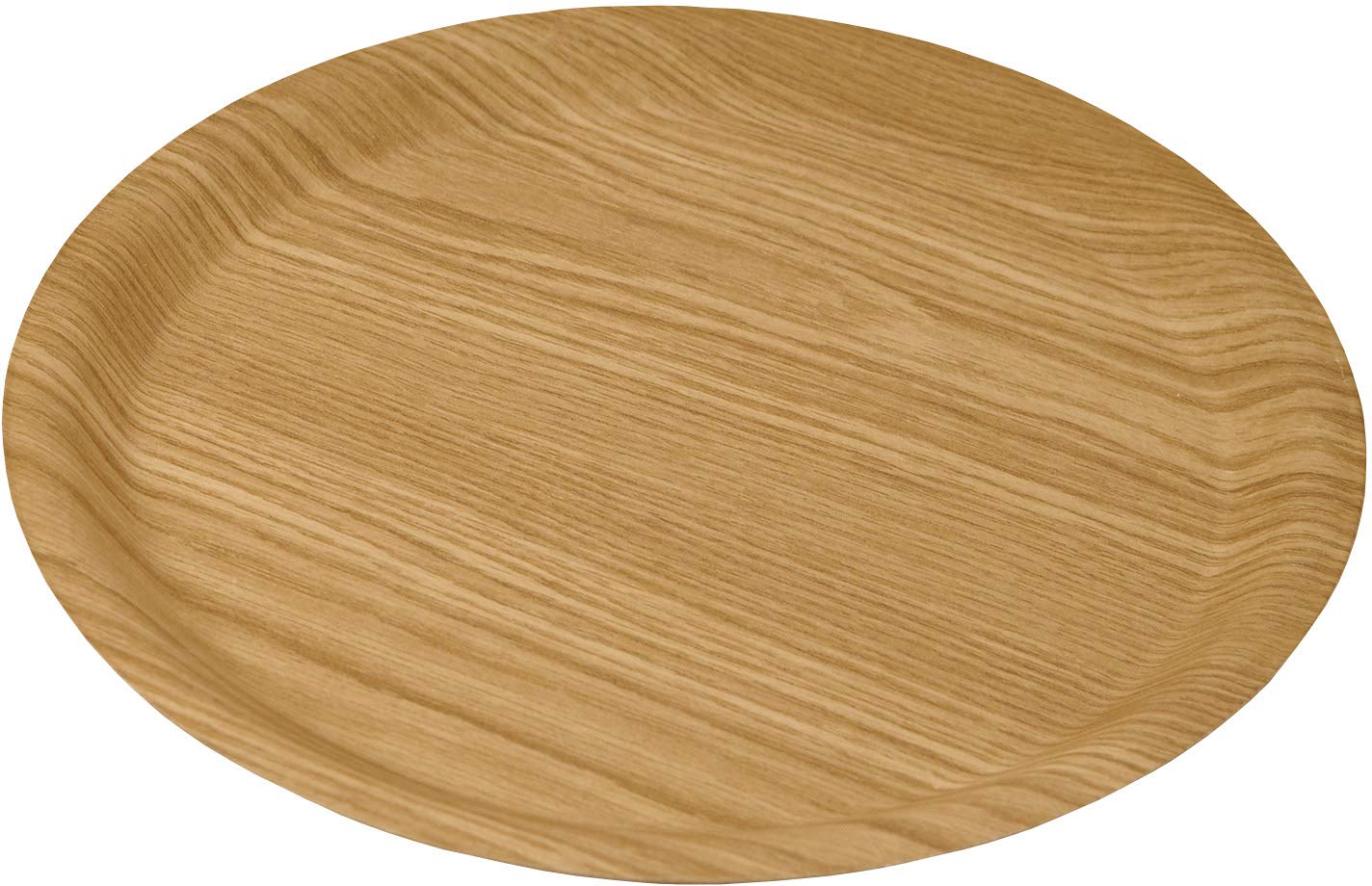 Yamako Tabletop Serving Round Light Home Temahima Dishwasher 81137 Tray, Plate, Tray, Non-Slip, Tray, Large, Brown, Café, Kobo, Eco-friendly, Durable,