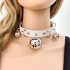 Collana Punk con Collare a Campana Lunga con Guinzaglio per Uomo e Donna