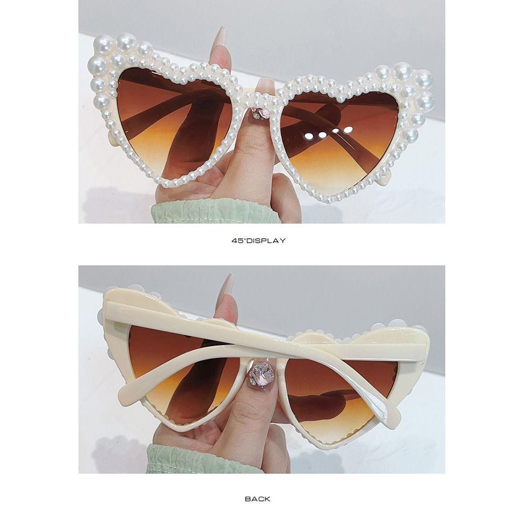 Heart-shaped Design Cat Eye Eyewear UV400 Protection Beach Party Sun Glasses  Women