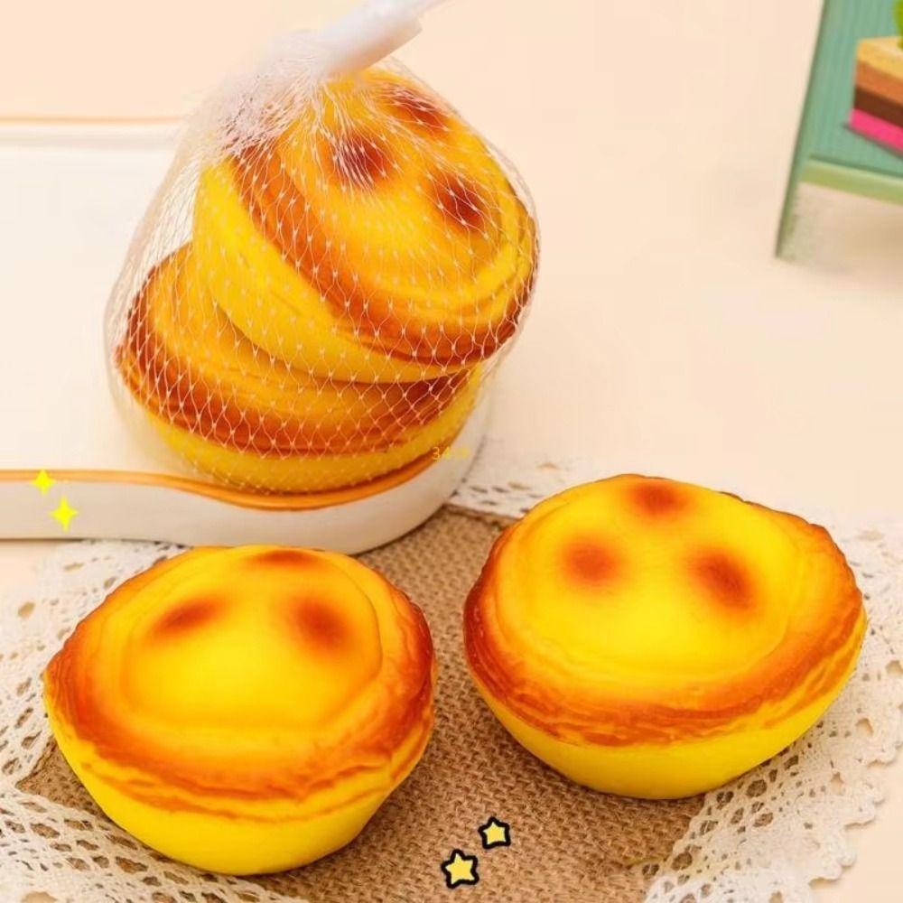 Bouncing Fluid Simulation Toy Hand Relax Egg Tart Rebound Toy Egg Tart Squishy Toy For Students