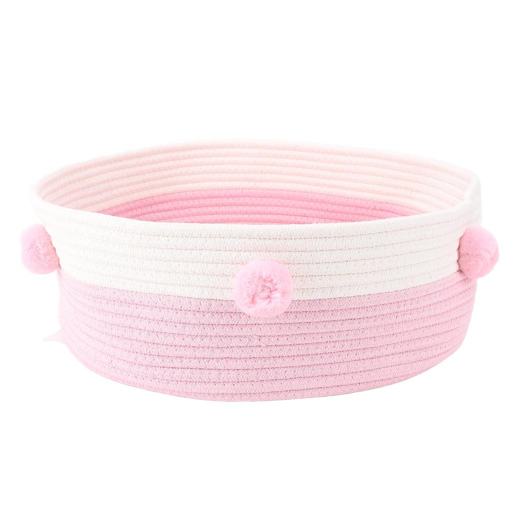 Cat Scratcher Bed Basket Cotton Rope Hand Knitting Stylish Look Cat Sleeping Bed Scratching Mat for Home Indoor