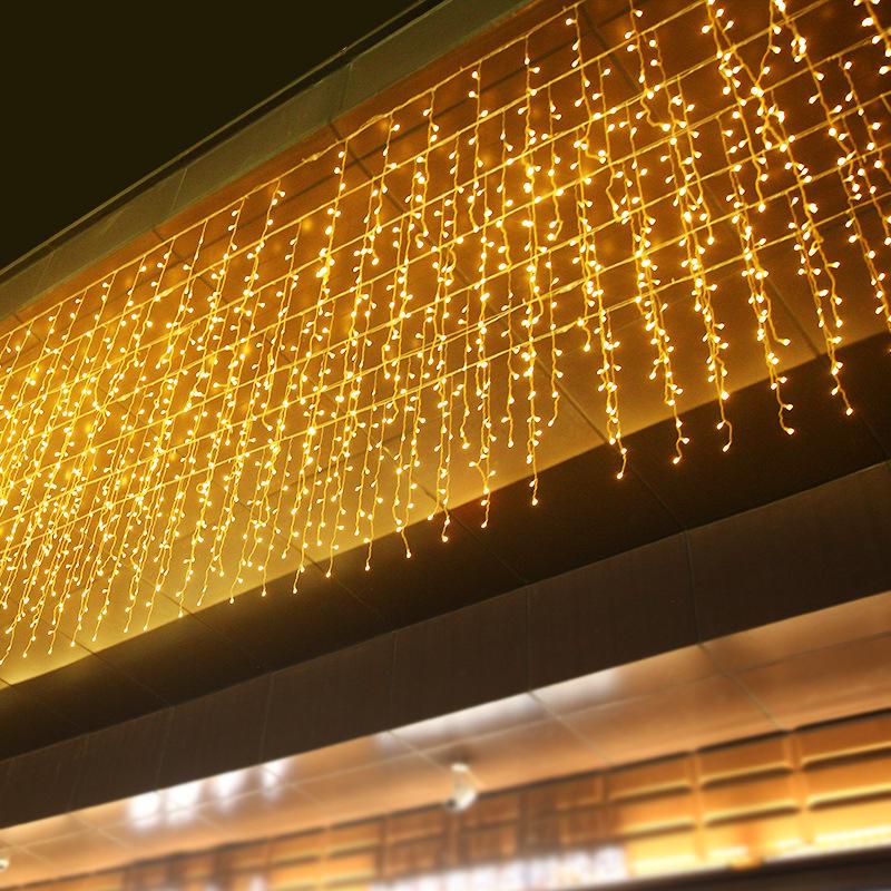 LED Waterproof Starry Sky Icicle Curtain Lights for Outdoor Festival Decorations