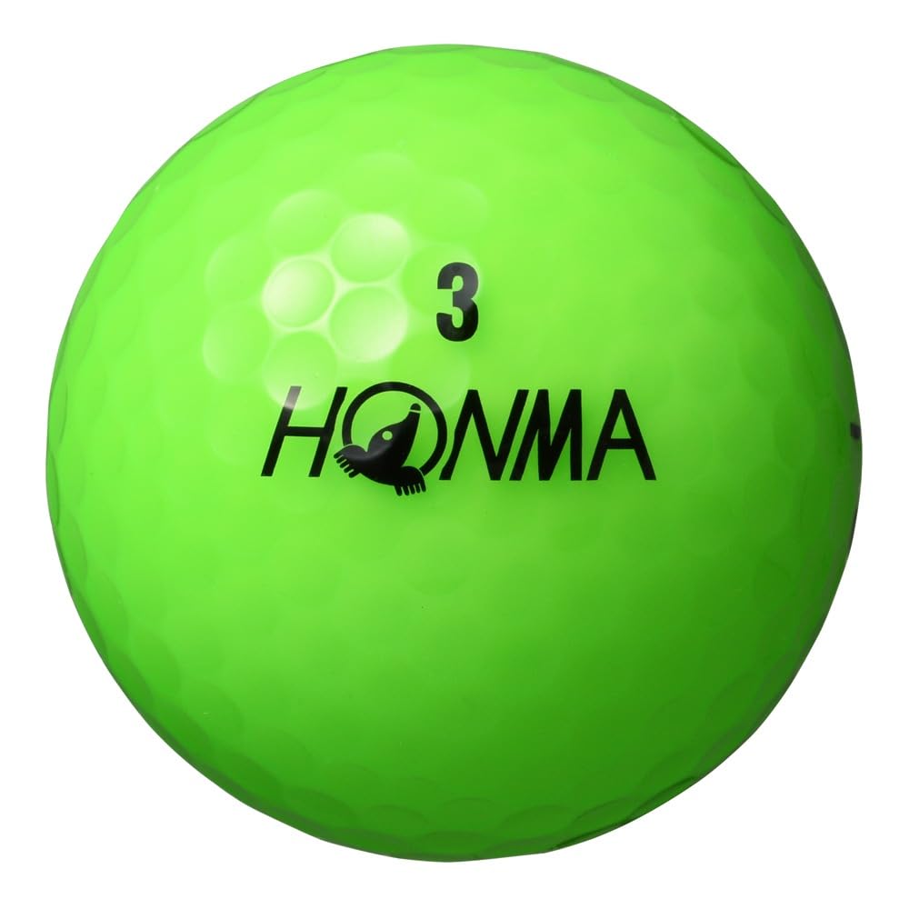 Honma Golf D1 Golf Balls, 2024 Model BT2401 Green, 3 Dozen (36 Balls), Distance, Original Wood Tee