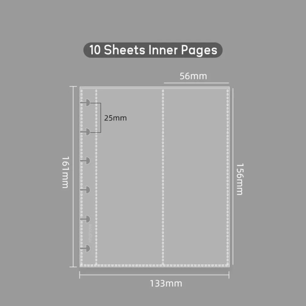 High Quality Mushroom Hole Photocards Holder Vertical Loose Leaf Idol Card Collection Binder Transparent Bill Storage Booklet