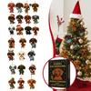 Dachshund Advent Calendar 2025 Funny Middle Finger Dachshund Collectible Pendants 24 Days Countdown To Christmas Decoration for Dog Lovers