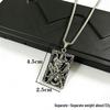 Collana Pendente Retro Guan Gong Wu Caishen - Intaglio Drago e Qilin in Stile Nazionale di Alta Gamma