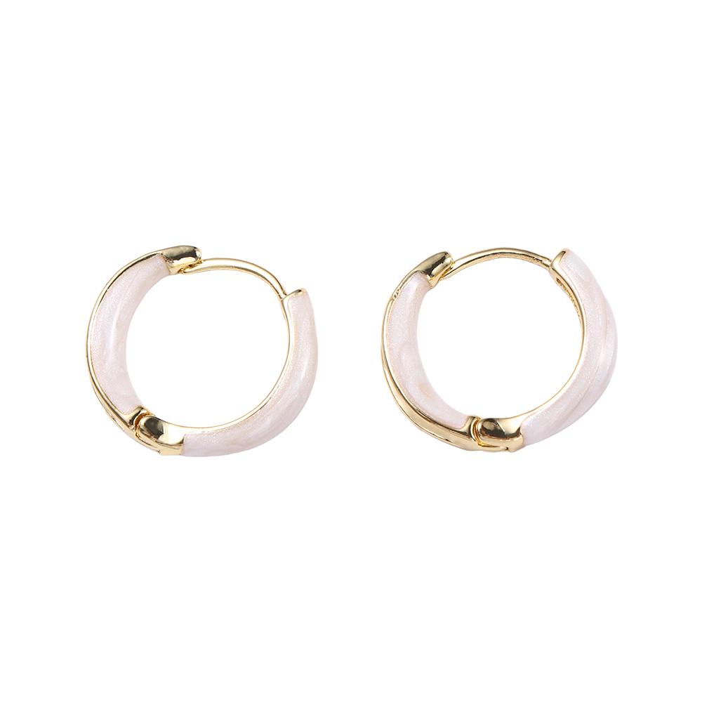 Trendy Elegant Exquisite Simple Vintage Circle Hoop Ear Buckle Women Jewelry Korean Style Earrings Enamel Oil Drop Earrings