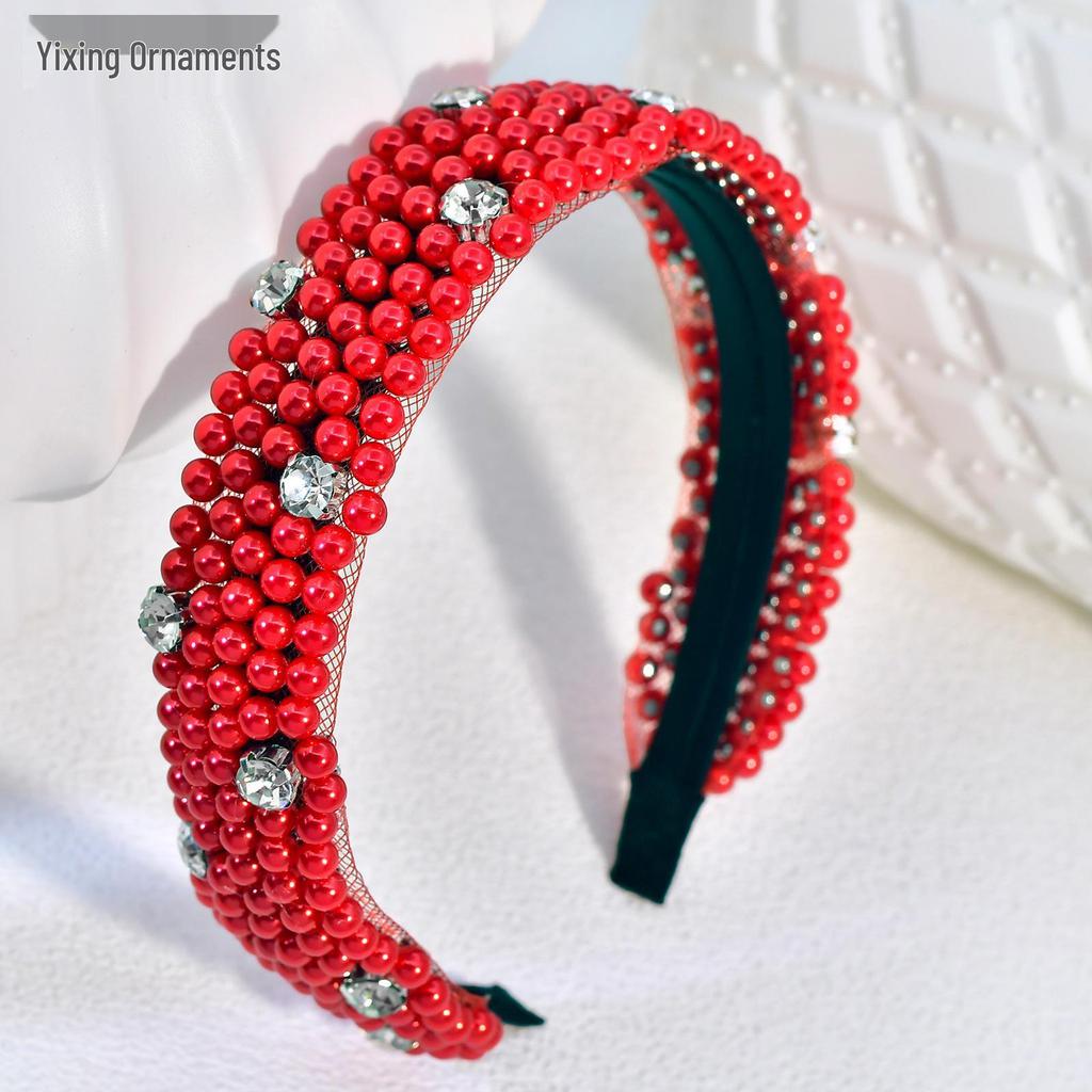Yixing Retro Princess Style Pearl Bride Hairband