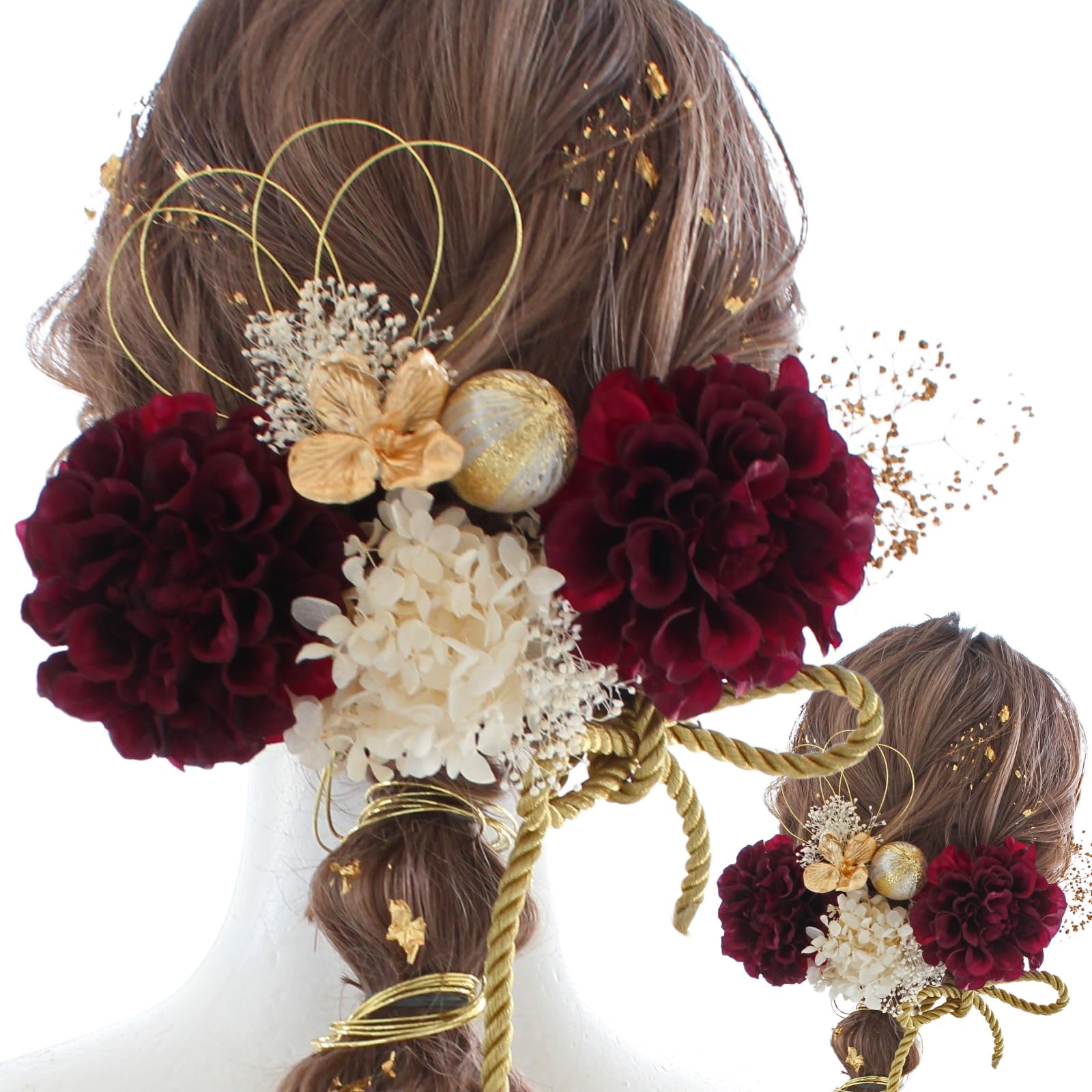

beauty Gorgeous hair accessories perfect for entrance fireworks and 20th birthday gatherings 3391h [LALALA flowers] coming-of-age ceremonies,