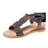 Fashion 2024 New Summer Women Sandals Sexy Shoes Crystal Casual Woman Flats Buckle Strap Ladies Fashion Beach Shoe Big Size 35-40