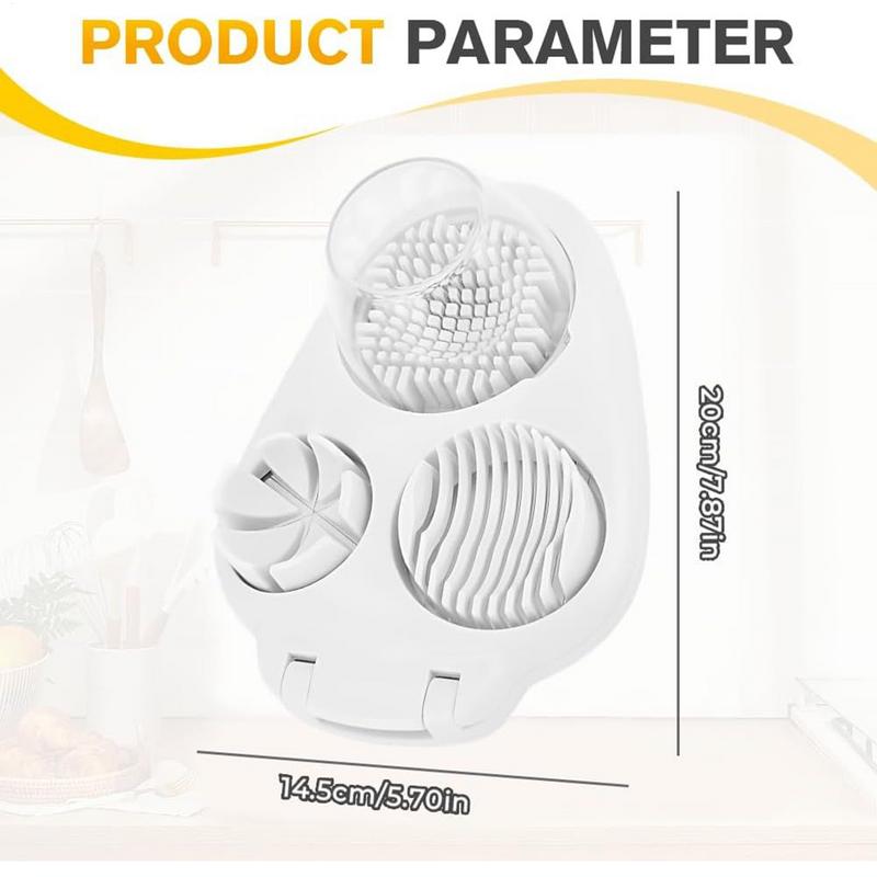 Hushåll 3i1 Kreativ Äggskärare Hårdkokta Ägg Skärare Kök Mat Skärare Frukt Grönsak Manuell Skärare Köksartiklar