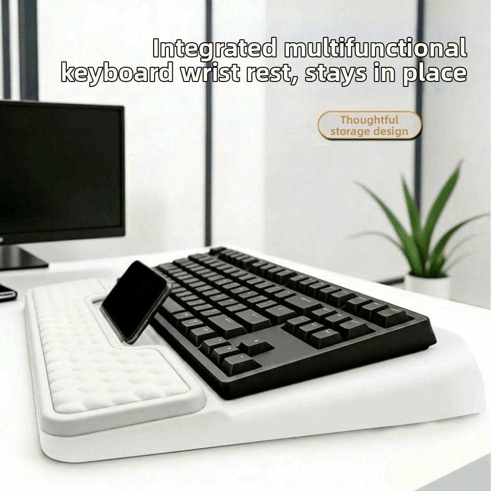 Soft Wrist Support Pad Integrated Ergonomic Keyboard Riser Computer Keyboard Stand Office Use
