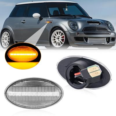 POPMOTORZ LED Side Marker Lights, Flashing Turn Signals for R50, R53, and R52 Minis, Mini One, Cooper, and Cooper S Convertibles, Vehicle Inspection C