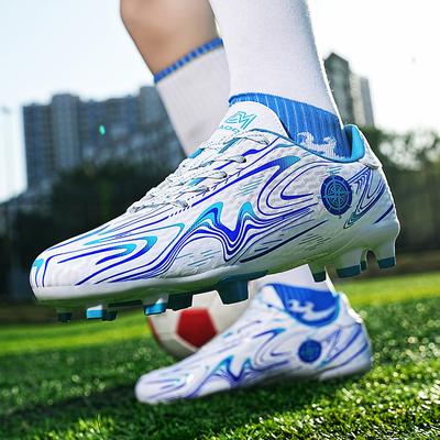 Flache Kinder-Langstapel-Fußballschuhe für Herren im Freien für Grund- und Sekundarschüler Trainingsschuhe mit gebrochenen Nägeln Jugendsportschuhe