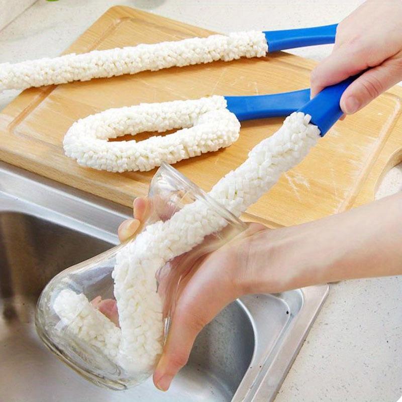 1 Stück, EVA-Reinigungsbürste für Weindekanter – beliebig gebogene Rotweinbecherbürste für Kelche und Wasserpfeifen – einfach zu verwendendes und wirksames Reinigungswerkzeug