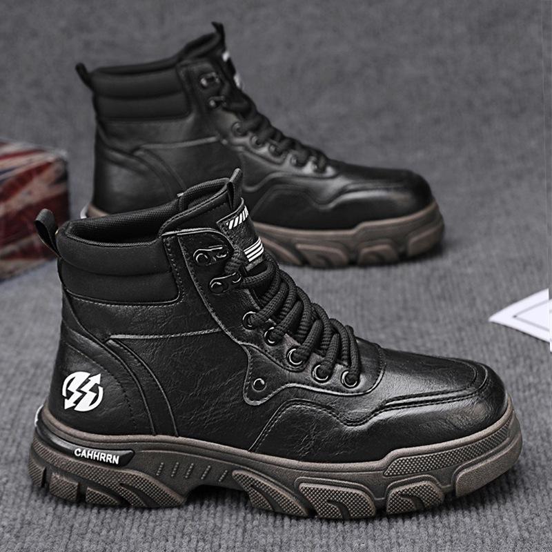 New Martin boots men's outdoor tooling shoes men's high-top locomotive men's boots autumn and winter old platform trendy shoes