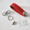 High-Grade Leather Stainless Steel Keychain Car Key Rings Holder Case Small Portable Housekeeper Key Organizer Bag Key Wallet