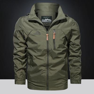 Frühlings- und Herbst Herren Schnelltrocknende Jacke Kapuzenwindjacke Outdoor Locker Atmungsaktiv Lässiges Oberteil Jacke Dünn