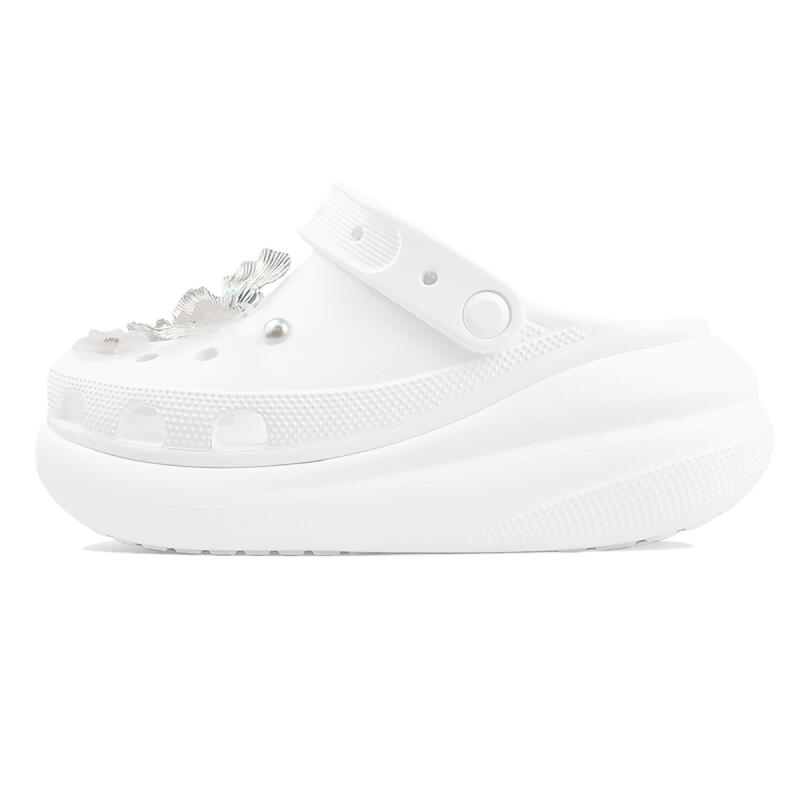 Crocs Crush Clog EVA Dream Butterfly Puff Shoes Casual and Comfortable Hole Shoes Unisex White
