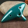 12 hål Alto C Zelda Ocarina Keramiskt kärl Flöjt Blåsmusikinstrument med musikbokslina