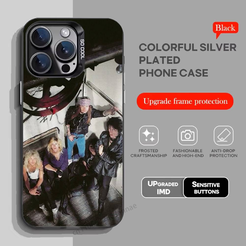 Band G-Guns N Roses Phone Case for iPhone 15 16 Pro Max Air SE 11 13 Pro 14 Plus 12 11Pro 15Pro Max 16e Cover