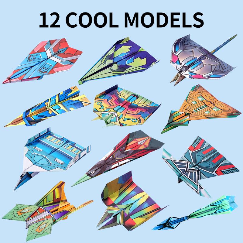 3D Paper Airplane Craft Kit for Kids - Colorful Educational Toy for Boys & Girls