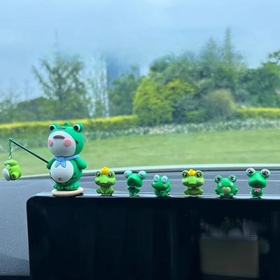Car Interior Decorations Solitary Frog Ornament Car Supplies Center Console Cute Stress Relief Frog Give a Gift To a Girl
