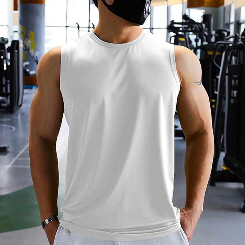 Men's Sleeveless Vest Man Bodybuilding Shirt Sports and Leisure Fitness Wear Athletes T-shirt Mens Singlet Running Vests Dryfit