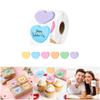 2500Pieces Colorful Heart Shape Sticker Valentines Gift Wrapping Labels for Wedding Party Gift Packaging and Baking
