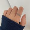 Silver S925 Unique Fashion Ring For Women With Retro Aesthetic And Adjustable Style Geometric