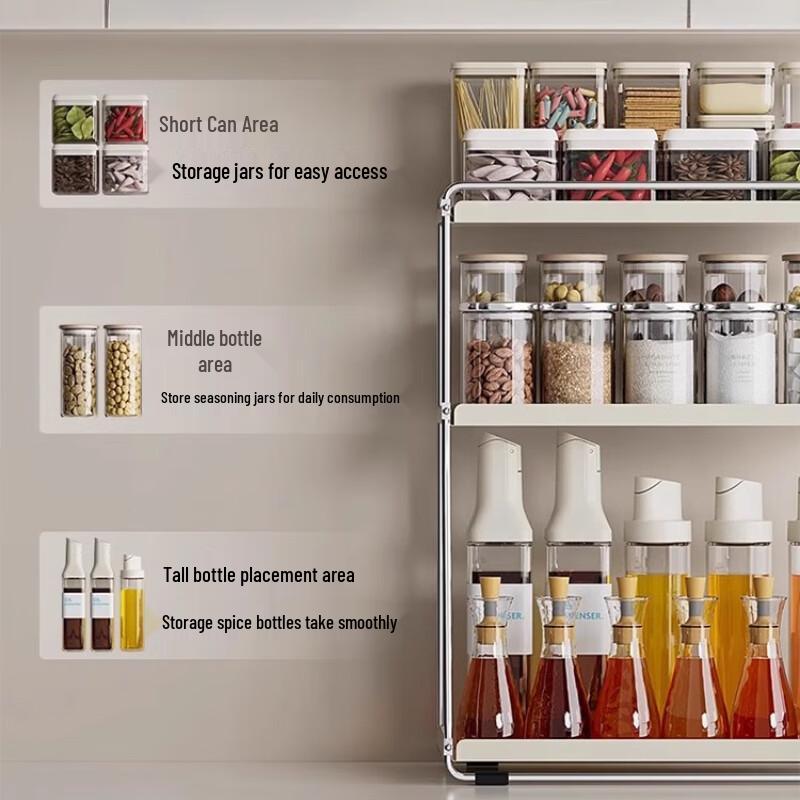 Yunshuang 3-Tier Kitchen Countertop Spice Rack