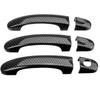 Carbon Fiber/Gloss Black Outside Exterior Door Handle Cover Set For VW Transporter T5 T6 Caddy 2003 - 2015 Car Accessories