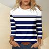 Summer Fashion Women's Casual Long-sleeved Printed T-shirt Top