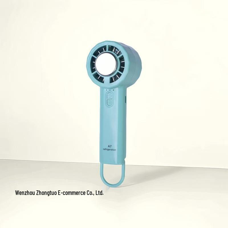 

Mini Silent Handheld Semiconductor Cooling Fan English Packaging синій